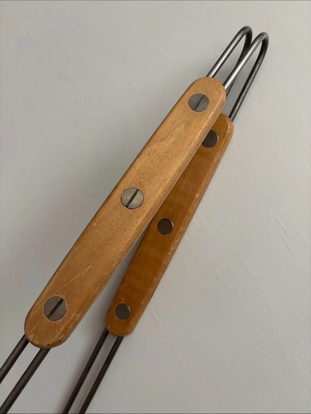 Adel Vintage MCM BBQ Grill Utensil Set Wood and Stainless Steel